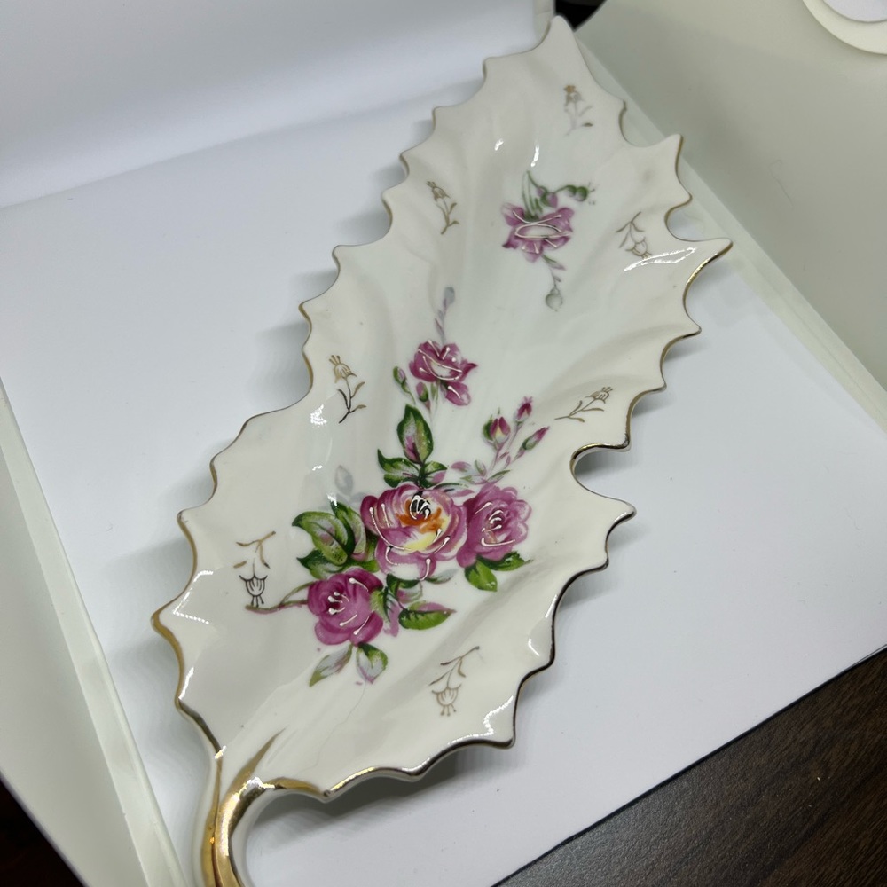 Vintage Painted Ceramic Dish. EUC
